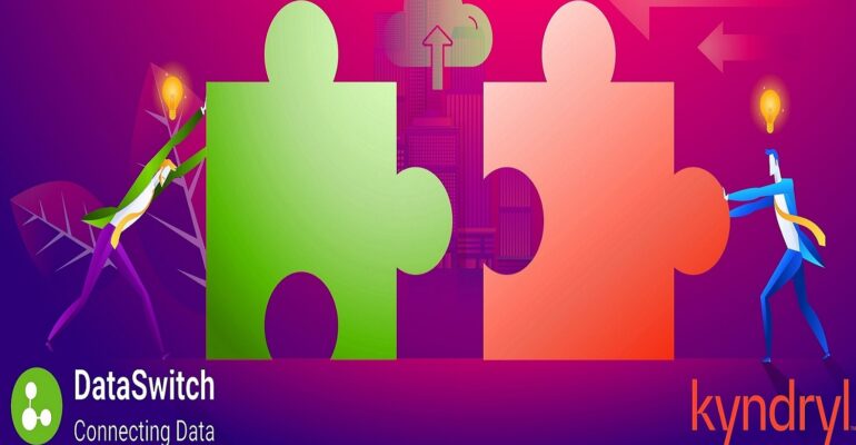 Business teamwork concept. Two businessmen connecting puzzle elements. Vector illustration flat style design metaphor. Combining two pieces. Symbol of working together, cooperation, partnership